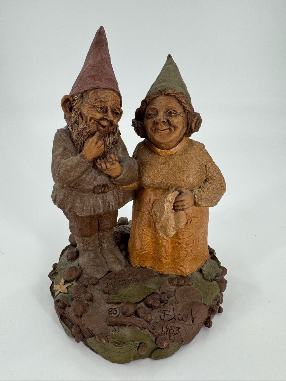 Tom Clark Gnome "Jay and Martha" 1983 Hand Signed Signature Day 1990